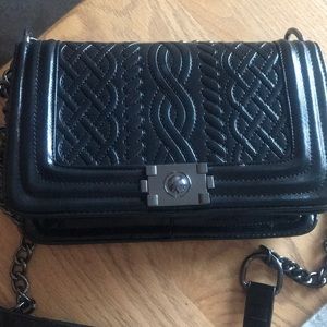 Black & silver purse